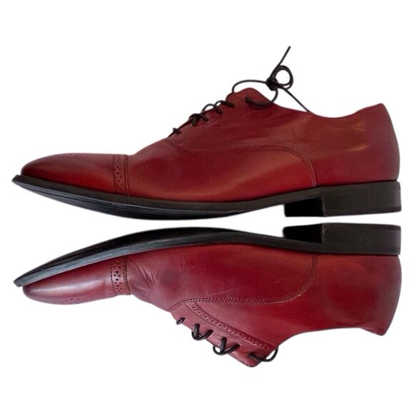 Steve Madden Mens Cordovan Pontic Cap Toe Derby Leather Dress Shoes Size 13M - Picture 4 of 13